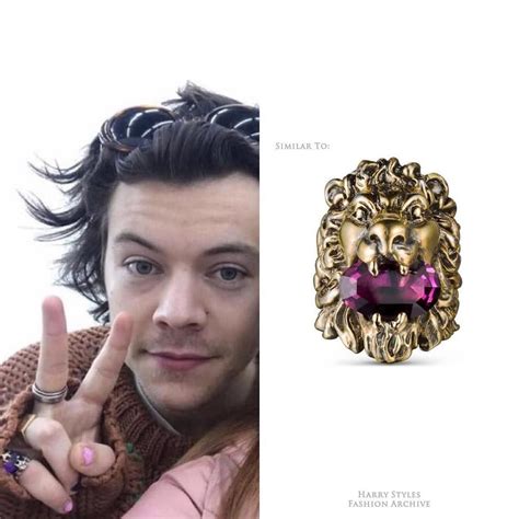 gucci fashion rings lion|harry styles gucci lion ring.